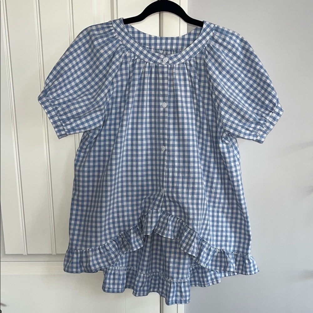 Vintage Gingham Blouse L